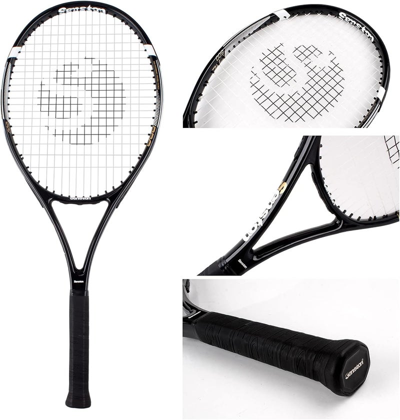 Senston Tennis Rackets for Adults 27 inch Tennis Racquets - 2 Player Tennis Racket Set with 3balls,2 Grips, 2 Vibration Dampers - Image 3